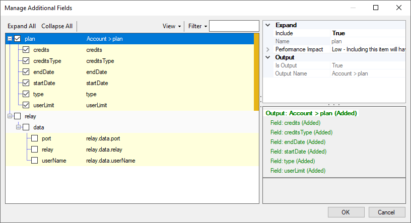 SSIS Sendinblue Source Component - Manage Additional Fields